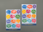 Bangtan Iconic Convo Bubbles Sticker Sheet