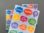 Bangtan Iconic Convo Bubbles Sticker Sheet
