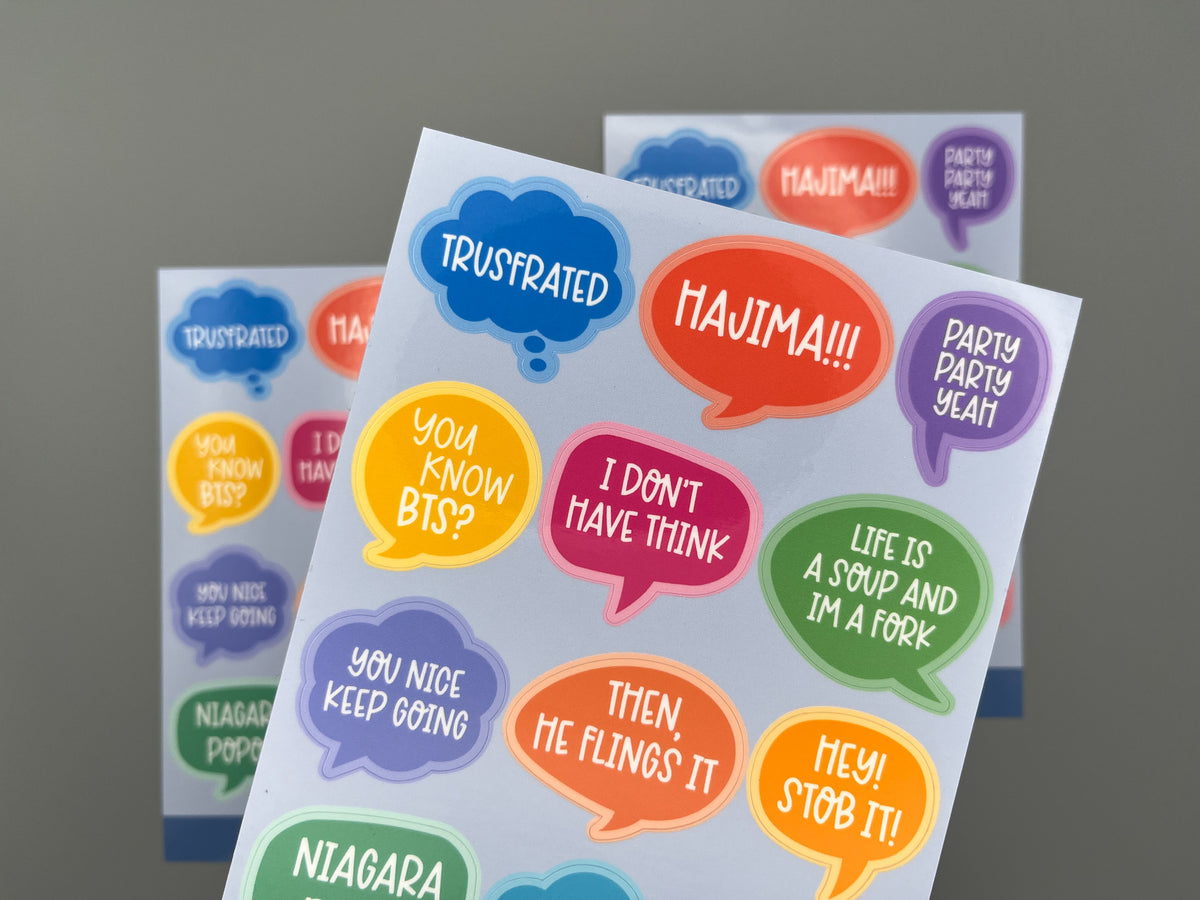 Bangtan Iconic Convo Bubbles Sticker Sheet