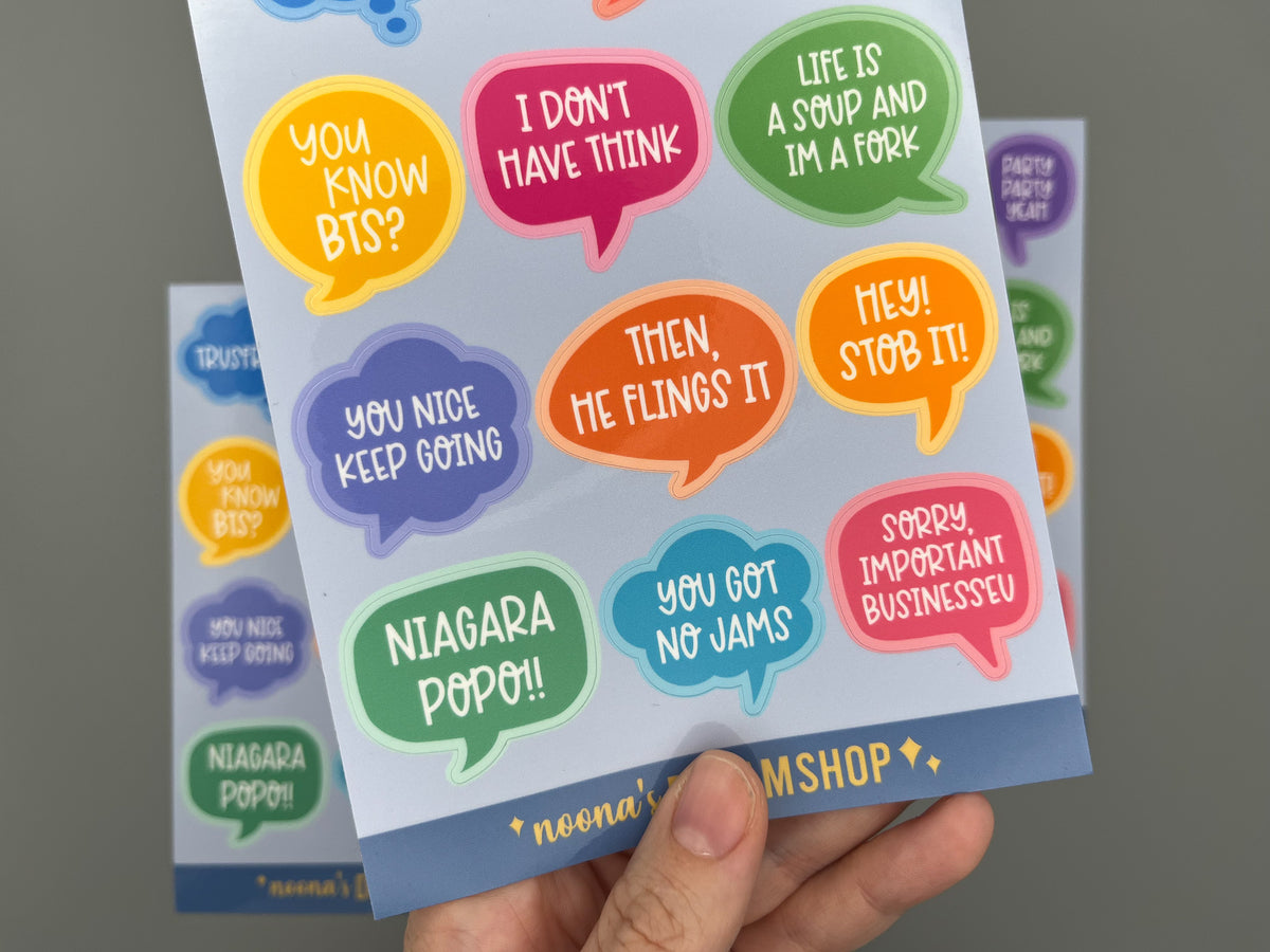 Bangtan Iconic Convo Bubbles Sticker Sheet