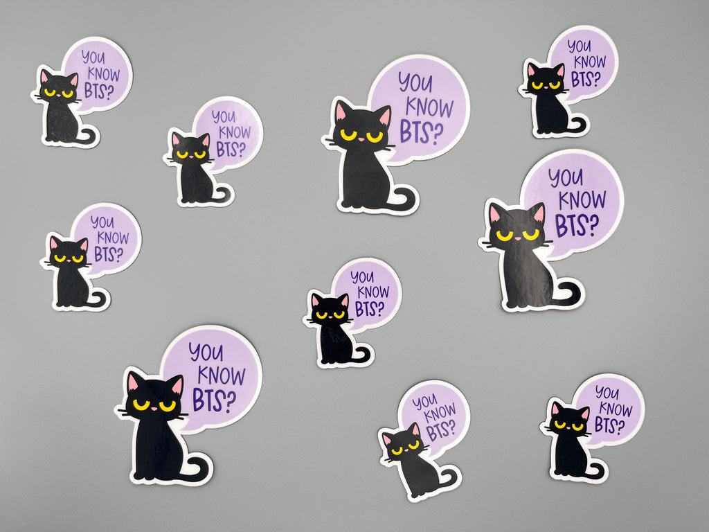 Suga You Know BTS Black Cat Sticker