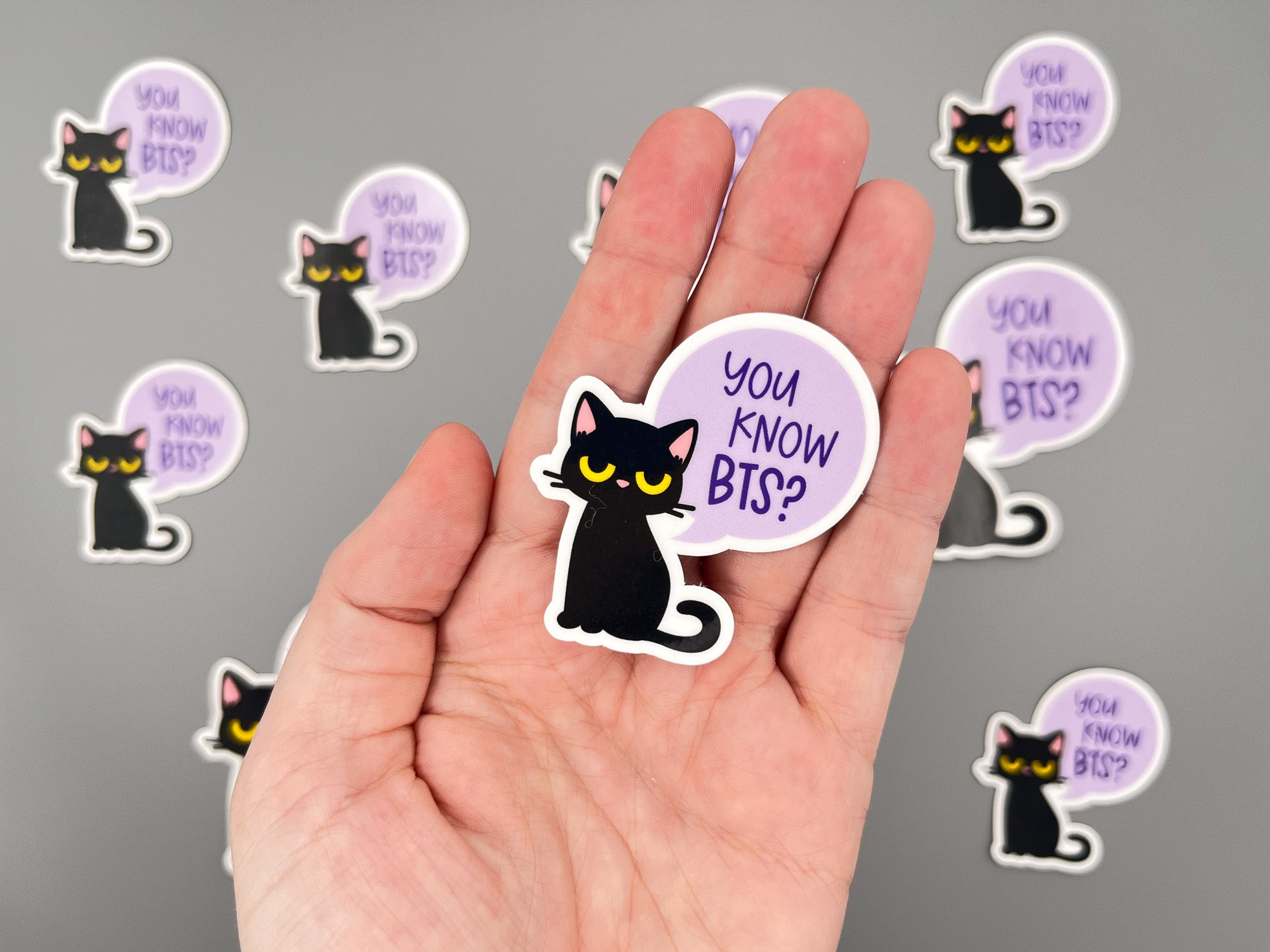 Suga You Know BTS Black Cat Sticker