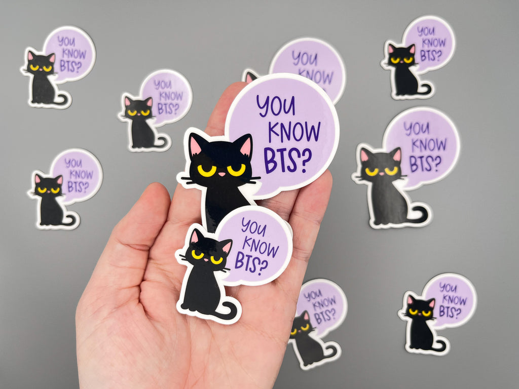 Suga You Know BTS Black Cat Sticker