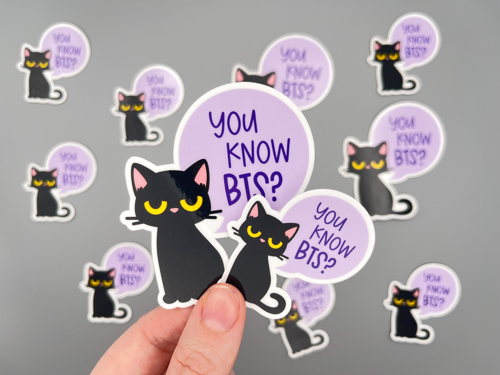 Suga You Know BTS Black Cat Sticker