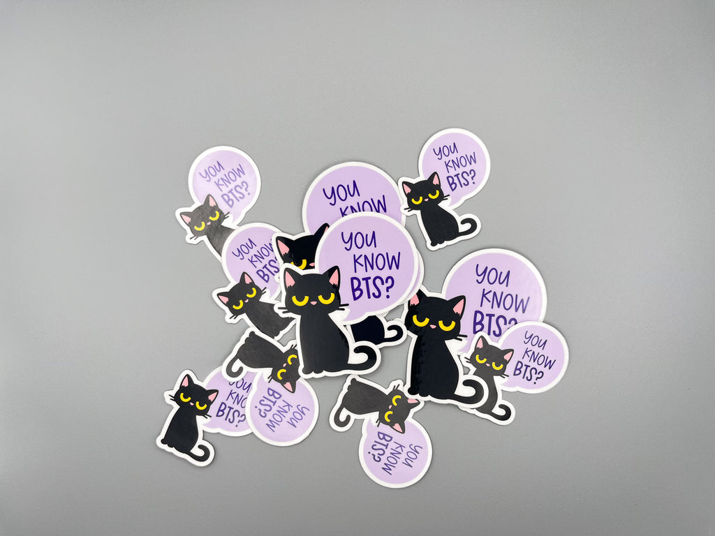 Suga You Know BTS Black Cat Sticker