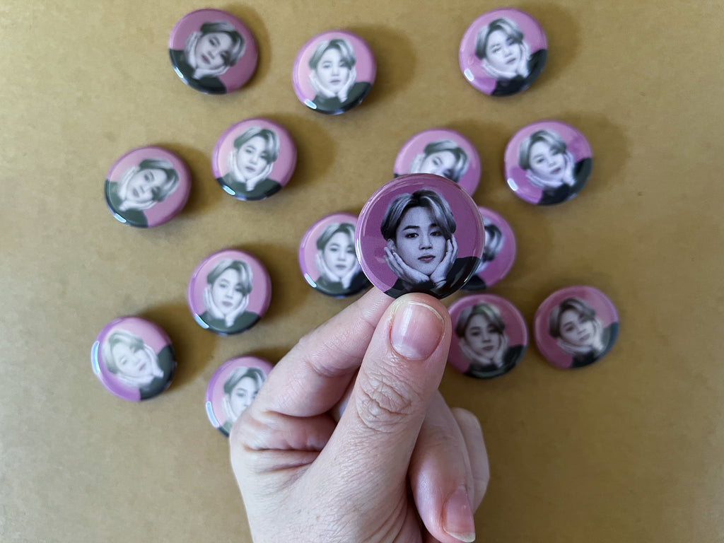Jimin Purple Profile 1.25" Button