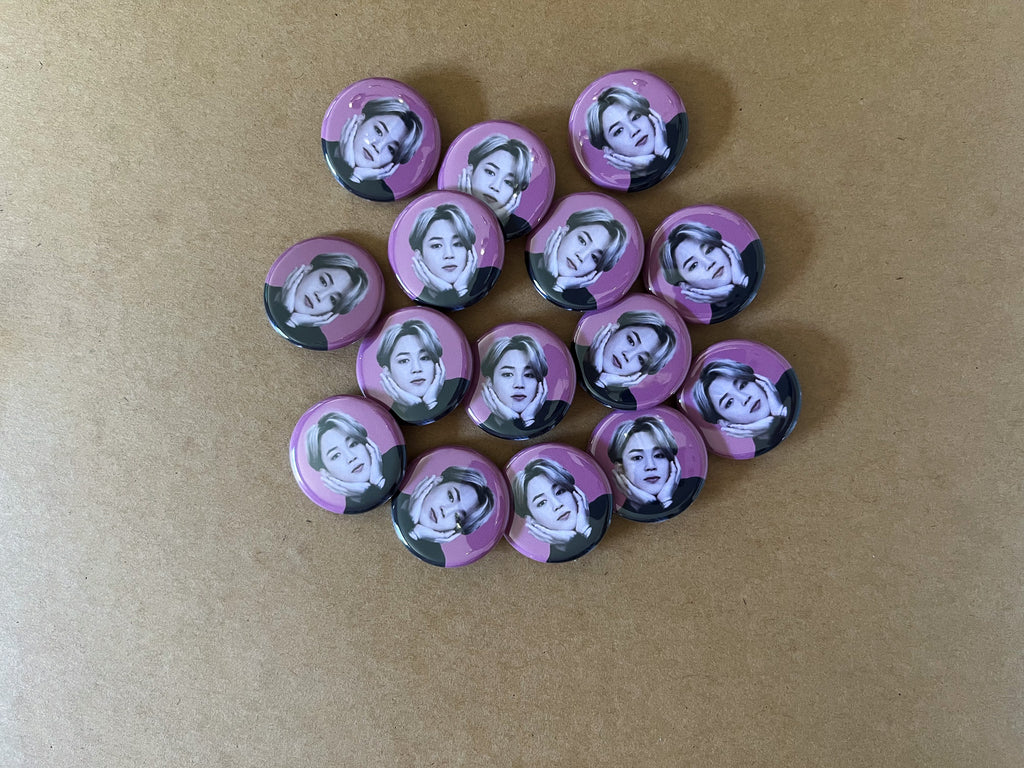Jimin Purple Profile 1.25" Button