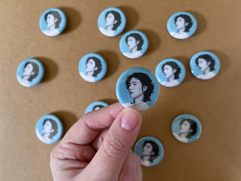 Suga Teal Profile 1.25" Button