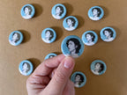 Suga Teal Profile 1.25" Button