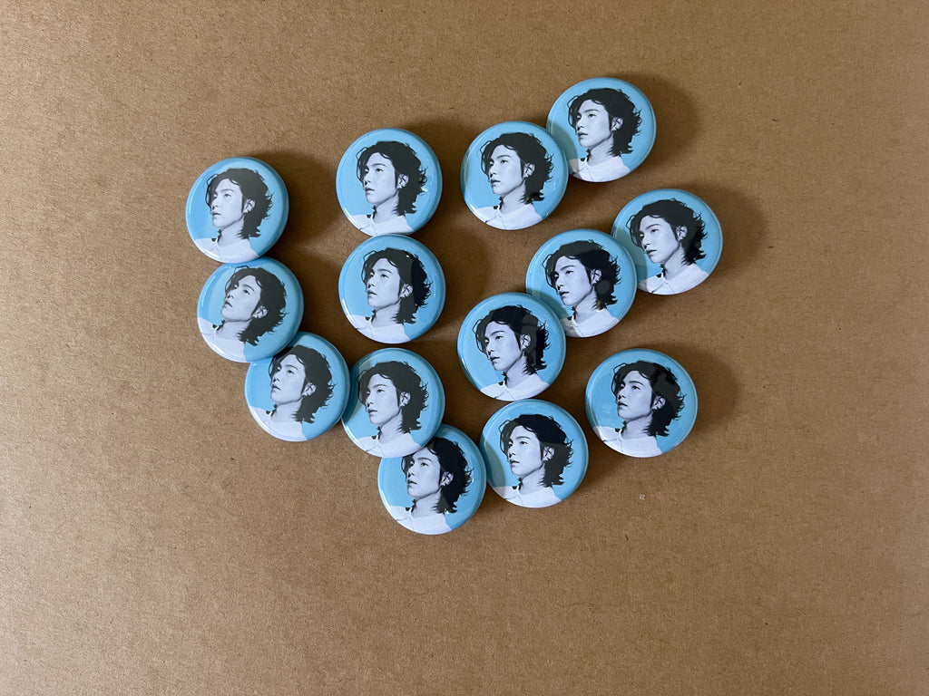 Suga Teal Profile 1.25" Button