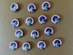 V Pink Profile 1.25" Button